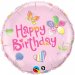 Balon folie 45 cm Birthday Fashion Pink