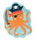 Set 8 farfurii petrecere Octopus Pirate